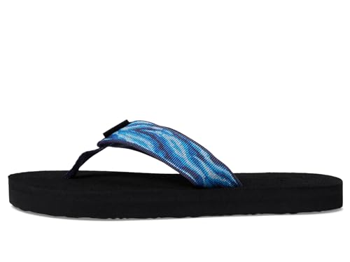 Teva Girls Mush II Sandal, Waves Mood Indigo, 1 Little Kid