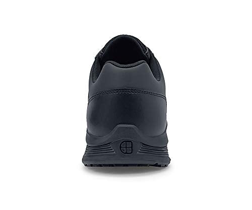 Shoes for Crews Saloon II, Women's Slip Resistant Food Service Work Sneaker, Black, 8 Wide US