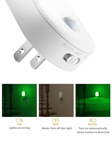L LOHAS LED Motion Sensor Night Light, 2Pack, Motion Activated Night Light, Night Lights Plug into Wall Motion Sensor, 3000K Warm White, Adjustable Brightness 30/60LM, for Kids Adults Bathroom Bedroom