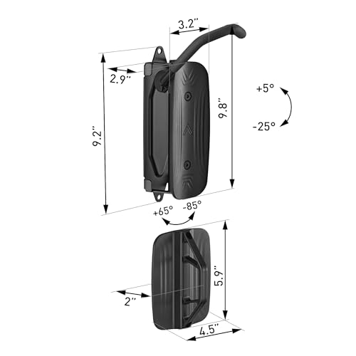monTEK Swivel Bike Wall Mount, Bike Hangers for Garage, Wall Mount Bike Rack, Space Saving Sturdy Wall Bike Rack, Vertical Bike Rack Holds Up to 66 lbs - Bike Storage Rack for Garage, Black