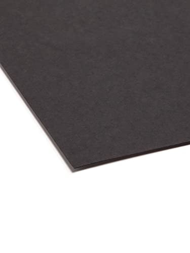 Smead Reversible File Folder, 1/2-Cut Printed Tab, Letter Size, Black, 100 per Box (10364)