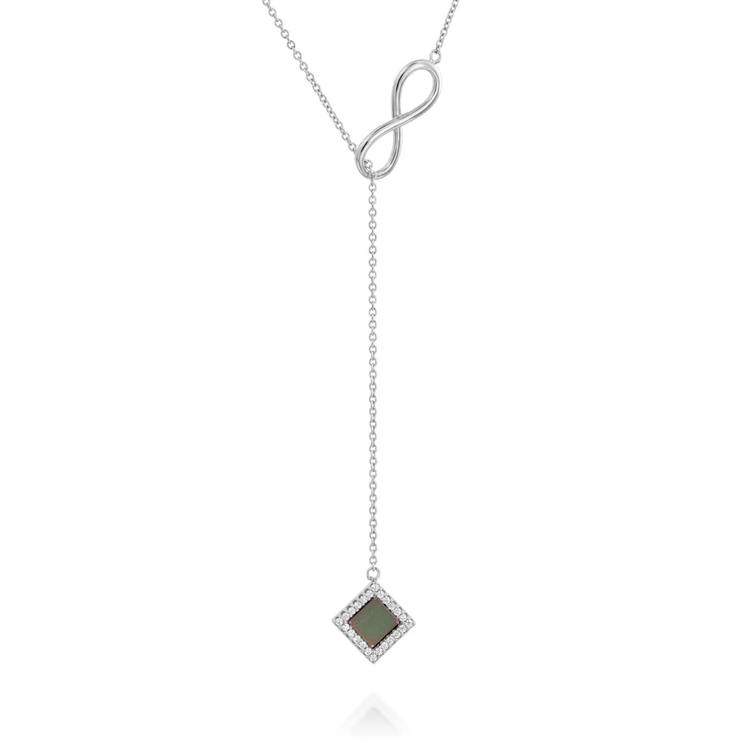 TANAOR nano bible jewelry women Infinity Religious Lariate Necklace, nano bible necklace for women with Entire KJV Holy Bible Engraved, Christian Faith Jewelry Gift with Zirconia