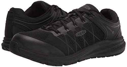 KEEN Utility Men's Vista Energy Low Height Sneakers Composite Toe Industrial Work Shoes, Vapor/Black, 11