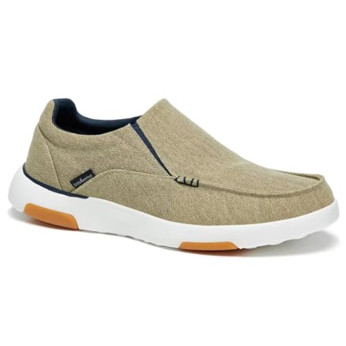 OrthoComfoot Men's Orthopedic Comfortable Casual Shoes, Supportive Loafer Shoes for Overpronation, Plantar Fasciitis Arch Support Deck Shoes for Hanging Out Grey Size 9