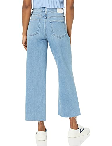 PAIGE Women's Nellie raw Hem high Rise Cropped Wide Leg in Totally, 25