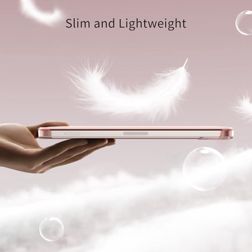 MoKo for iPad Mini 7 (A17 Pro) Generation Case 2024, iPad Mini 6 Case 2021, 8.3-inch Slim Lightweight Protective Hard Back PC Shell Stand Cover Support Touch ID, Auto Wake/Sleep, Raspberry