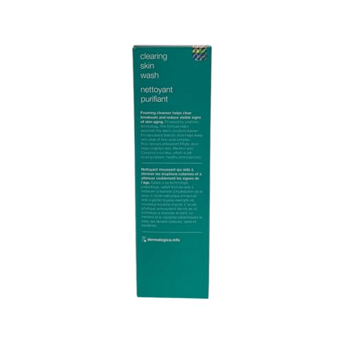 Dermalogica Clearing Skin Wash (8.4 Fl Oz) Anti-Aging Acne Face Wash - Natural Breakout Clearing Foam with Salicylic Acid and Tea Tree Oil