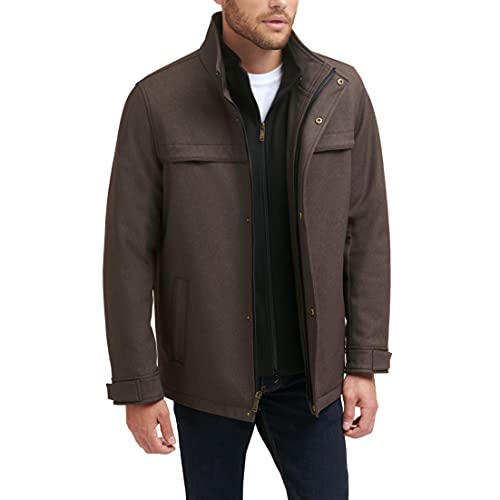 Dockers Men's Dwight Soft Shell Bib Jacket, Midnight Heather, 3X-Large