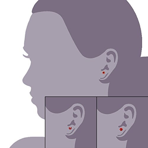 JewelrieShop Blue Studs Earrings for Women CZ Rhinestones Crystal Ball Fake Pearl Stainless Steel Party Stud September Birthstone Earring Set for Women (3 pairs,6mm Round,blue)