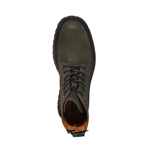 Steve Madden Men's Fintan Combat Boot, Black Leather, 13