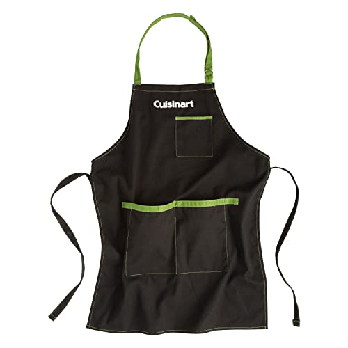 Cuisinart CFA-156 BBQ Apron and Magnetic Towel Set, Adjustable Grill Apron with Large Front Pockets