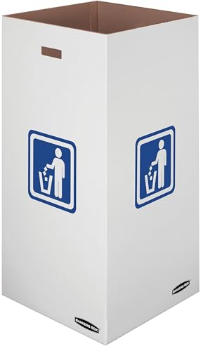 Bankers Box 10 Pack 50 Gallon Corrugated Cardboard Trash and Recycling Containers