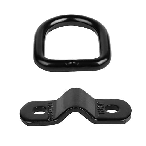 JCHL D Rings Tie Down Anchors Hooks for Trailer Truck Bed Bracket Enclosed Points Pickup Camper Surface Mount D-Ring Heavy Duty 1/4" 2400 Pound Capacity (10-Pack)