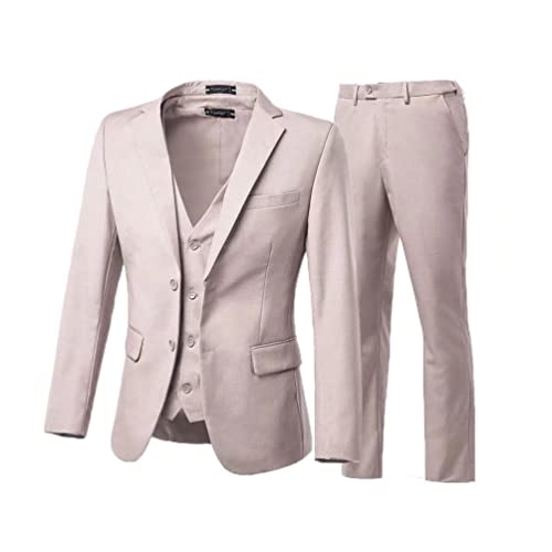 Yanlu Wine Red Men Suits Prom Suits Homecoming Suits for Men 3 Pieces Tuxedos Slim Fit Notch Lapel-4842