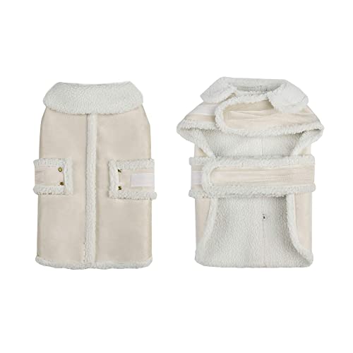 XUANQIFC Dog Winter Jacket, Warm Windproof Dog Sweaters for Small Dogs, Thick Apparelf Fleece Dog Coat for Medium Large Dogs (X-Small)