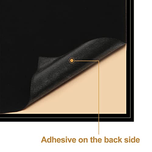 YaoHui 3-Pack Self-Adhesive Felt Sheets, Peel & Stick, A4 Size (8.3" x 11.8", Black)