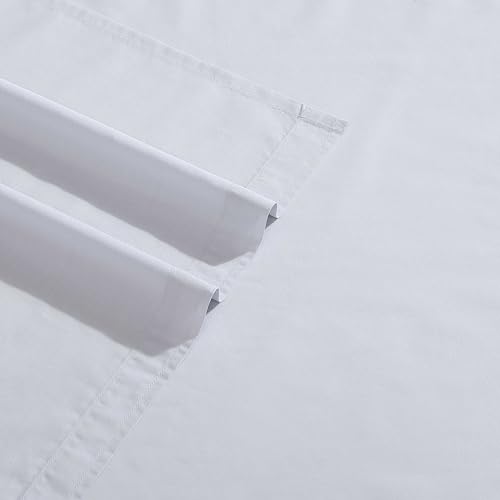 Calvin Klein - Queen Sheets, Luxuriously Soft Percale Bedding Set, Sustainable Fabric Construction (Naturals Solid Dawn Blue, Queen)