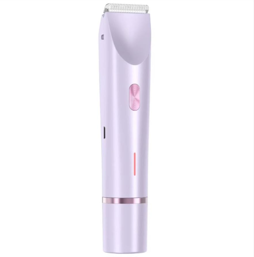 CasaCare Electric Bikini Trimmer for Women, USB Rechargeable Electric Shaver for Bikini Line, Legs, Underarms – Portable Waterproof Lady Grooming Razor (Purple)