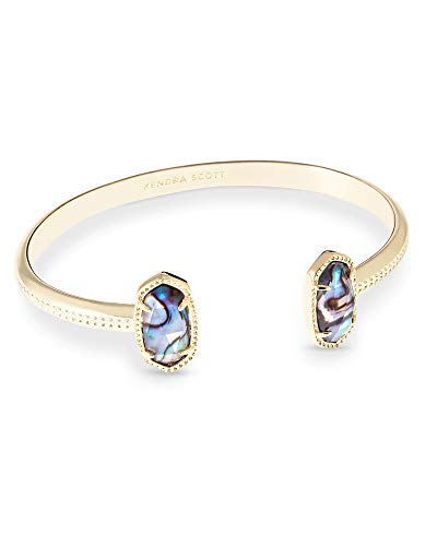 Kendra Scott Elton Cuff Bracelet for Women, Fashion Jewelry, Rhodium-Plated, Dichroic Glass