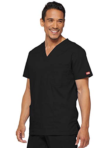 Dickies mens EDS Signature V-Neck Scrub Top Wine Medium
