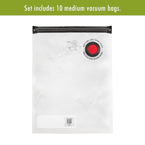 ZWILLING Fresh & Save 10-pc Vacuum Sealer Bags, Sous Vide Bags, Meal Prep - Medium