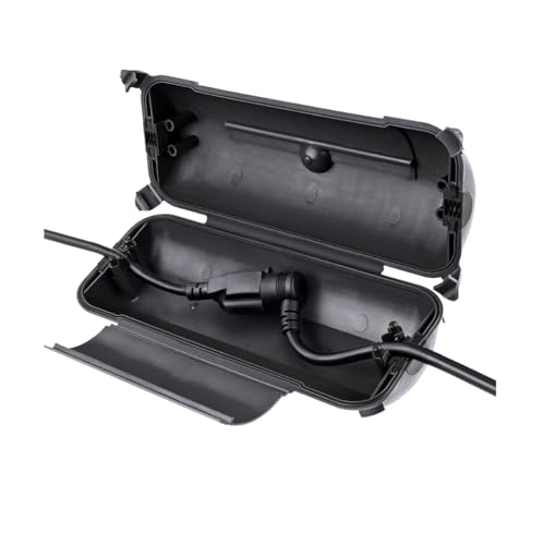 Outdoor Extension Cord Safety Cover with Waterproof Protector Seal, Weatherproof Electrical Connection Box, Almond