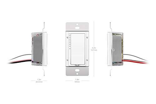 Insteon Smart Dimmer Wall Switch, 600W, 2477D (White) - Needs Neutral Wire - Requires Insteon Hub for Voice Control with Amazon Alexa and Google Assistant