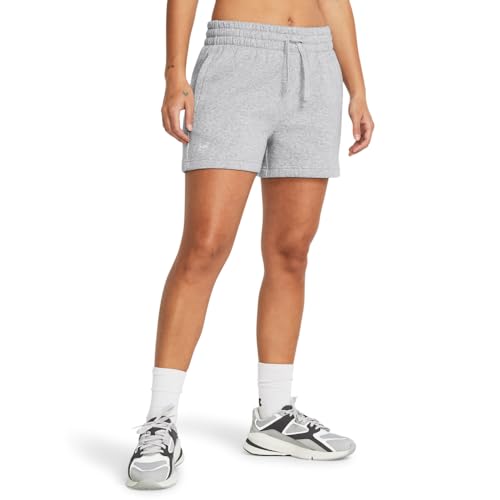 Under Armour Women's Rival Fleece Shorts, (001) Black / / White, X-Small