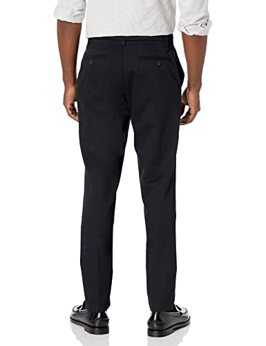 Amazon Essentials Men's Slim-Fit Wrinkle-Resistant Flat-Front Stretch Chino Pant, Black, 35W x 30L