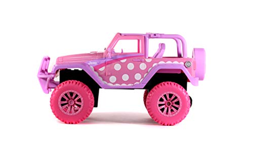 Jada Toys Disney Junior 1:16 Minnie Mouse Jeep Wrangler Remote Control Car, 2.4 GHz Pink Plastic Unisex Toy Vehicle