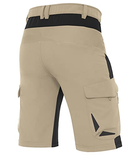 XKTTAC Men's Outdoor Quick Dry Lightweight Stretch Cargo Shorts for Hiking, Tactical, Casual, Fishing, Camping, Travel with 6 Pockets (Army Green, Medium)