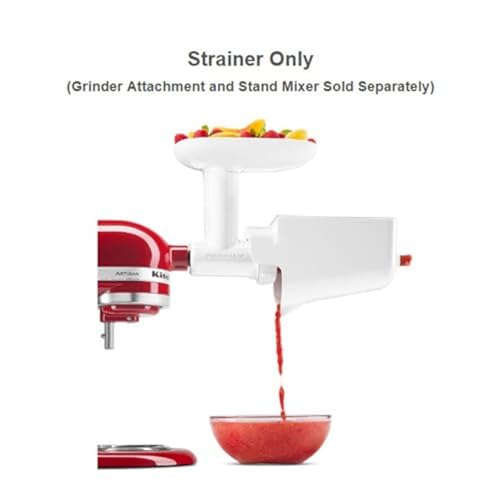 KitchenAid KSMFVSP Fruit and Vegetable Attachment Strainer, Plastic, White