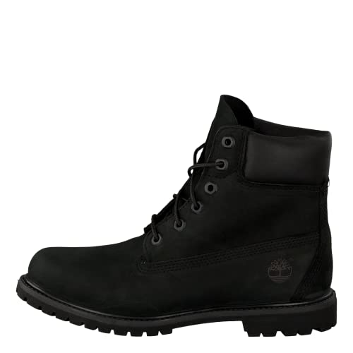 Timberland Women's 6" Premium Boot Black Nubuck 8.5 B - Medium