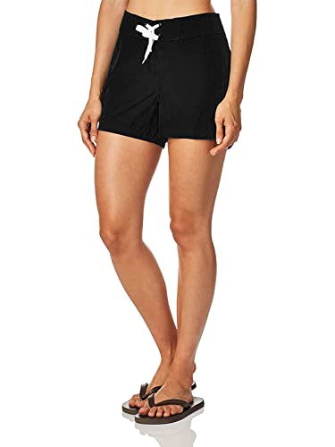 Kanu Surf Women's Breeze Solid Stretch Boardshort, Black, 0