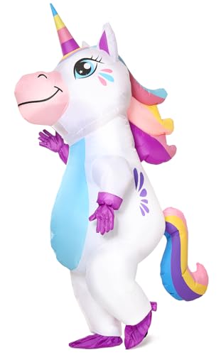 Gootus Inflatable Unicorn Costume for Adult - Funny Halloween Inflatable Costumes for Men Women, Blow Up Costume for Halloween Party Cosplay
