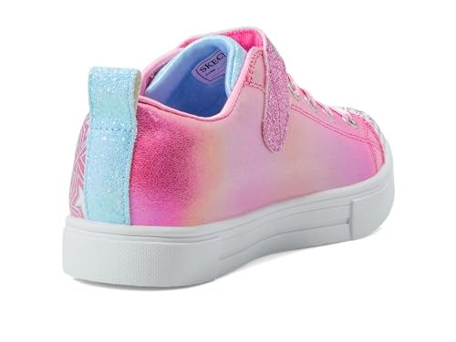 Skechers Kids Girls Twinkle Sparks-Shimmer Star Sneaker, Pink/Multi, 2.5 Little Kid