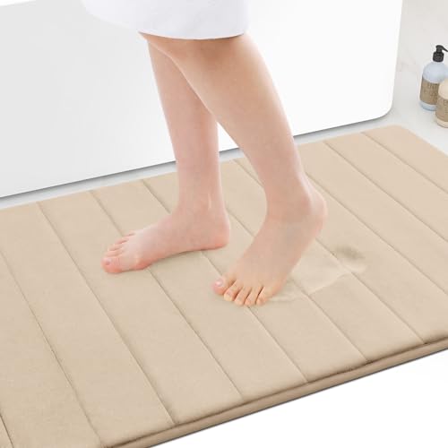 Colorxy Memory Foam Bath Mat 59x24, Ultra Soft and Absorbent Bathroom Rugs, Non-Slip, Machine Wash Dry, Thick Bath Rug Carpet for Bathroom Floor, Sink and Shower, Peacock Blue