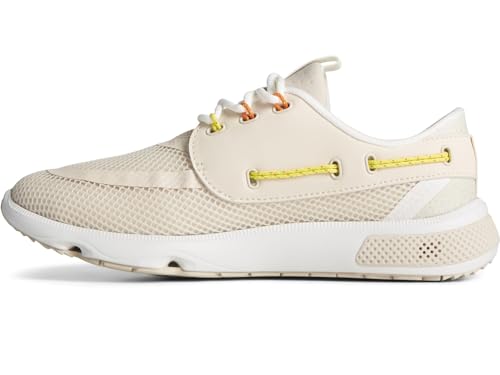 Sperry Ladies Footwear Women's 7 Seas 3-Eye Boat Shoe, Off White, 11