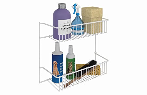 ClosetMaid 8002 2-Tier Wall Rack, 12-Inch Wide, White