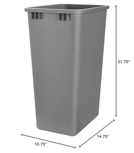 Rev-A-Shelf 50 Quart Waste Bin, Silver