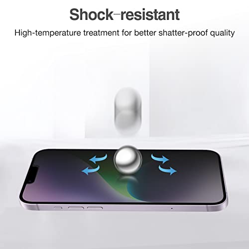 ProCase 2 Pack Privacy Screen Protector for 6.7 Inch iPhone 14 Plus/iPhone 13 Pro Max, 9H Anti Spy Dark Tempered Glass Screen Film Guard for iPhone 14 Plus 2022/ iPhone 13 Pro Max 2021, Case Friendly