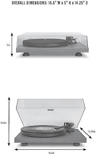 Crosley C6B-BK Belt-Drive Bluetooth Turntable Record Player with Adjustable Tone Arm, Black