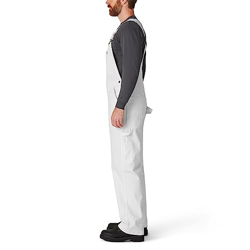 Dickies Industrial Wear mens Painters Bib Overall , White, 38W x 32L US