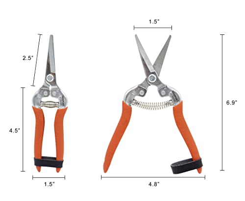 Zenport H300SC Harvest Shear, Long Curved Stainless Steel Blade