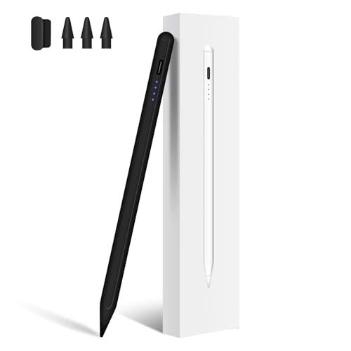 Stylus Pen for iPad: Fast Charge for iPad Pencil with Palm Rejection Tilt Sensitivity for iPad Pen Stylus Compatible with iPad Pro 11/12.9in, iPad 6-10, iPad Air 3/4/5, iPad Mini 6/5 Gen (2018-2023)