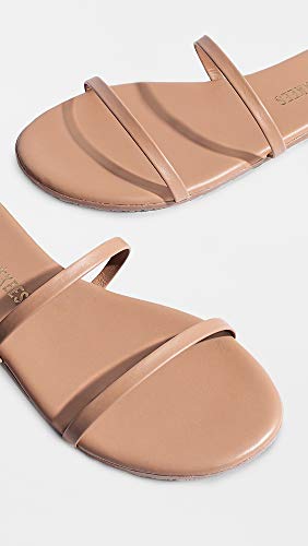 TKEES Women's Gemma Slides, Coco Butter, Tan, 5 Medium US