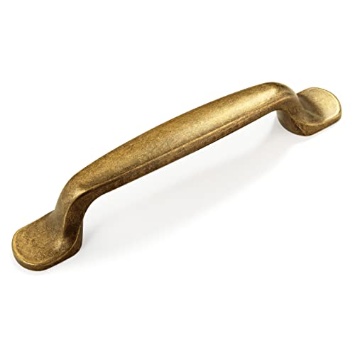 Goo-Ki 6 Pack Antique Brass 5-Inch(128mm) Center to Center Arch Cabinet Pulls Drawer Handles Zinc Alloy Mid-Century Modern Hardware for Kitchen and Bathroom Cupboard