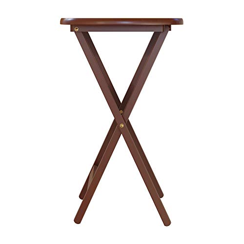 Winsome Lucca Snack Table, 22.83"W x 25.79"H x 15.67"D, Brown,Walnut