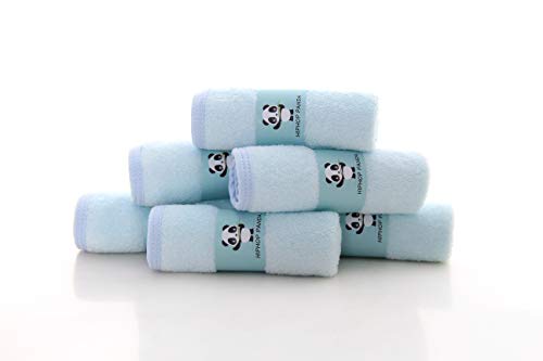 HIPHOP PANDA Baby Washcloths, Rayon Made from Bamboo - 2 Layer Ultra Soft Absorbent Newborn Bath Face Towel - Reusable Baby Wipes for Delicate Skin - Yellow, 30 Pack