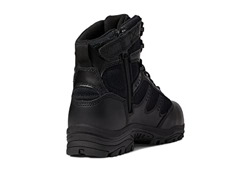 Thorogood Deuce 6” Waterproof Side-Zip Black Tactical Boots for Men and Women with Composite Safety Toe, Full-Grain Leather, and Slip-Resistant Outsole; BBP & EH Rated, Black - 7 M US